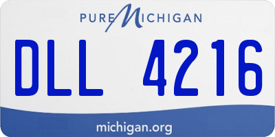 MI license plate DLL4216