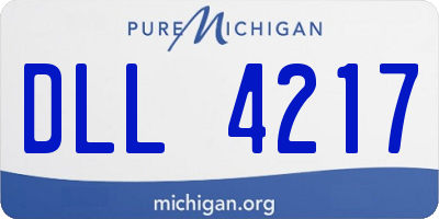MI license plate DLL4217