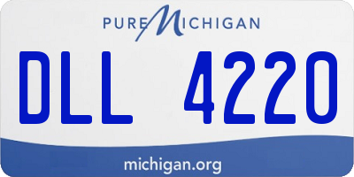 MI license plate DLL4220