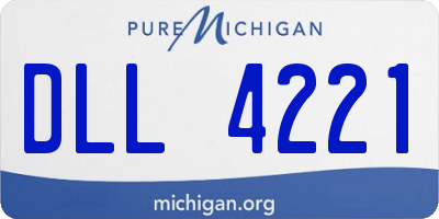 MI license plate DLL4221
