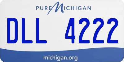MI license plate DLL4222