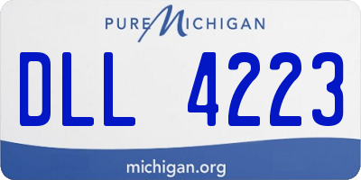 MI license plate DLL4223
