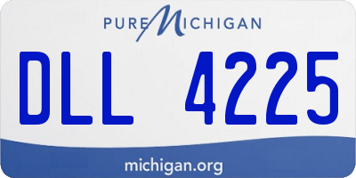 MI license plate DLL4225