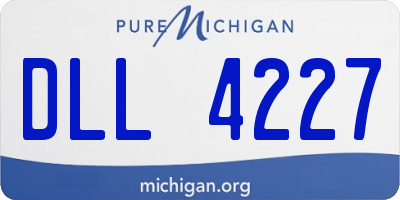 MI license plate DLL4227
