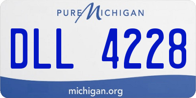 MI license plate DLL4228
