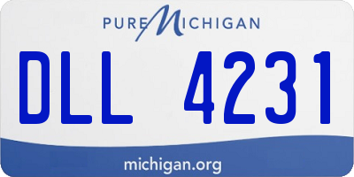 MI license plate DLL4231