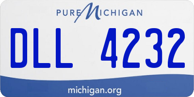 MI license plate DLL4232