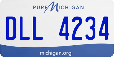 MI license plate DLL4234