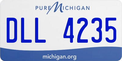 MI license plate DLL4235