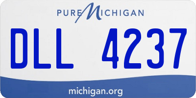 MI license plate DLL4237