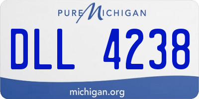 MI license plate DLL4238