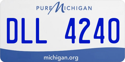 MI license plate DLL4240