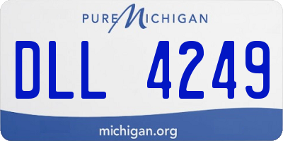 MI license plate DLL4249