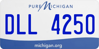 MI license plate DLL4250
