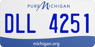 MI license plate DLL4251