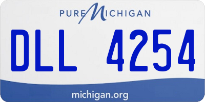 MI license plate DLL4254