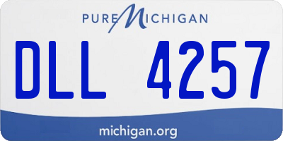 MI license plate DLL4257