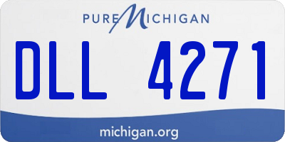 MI license plate DLL4271