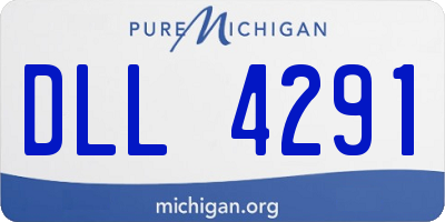 MI license plate DLL4291