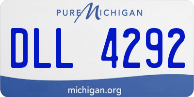 MI license plate DLL4292