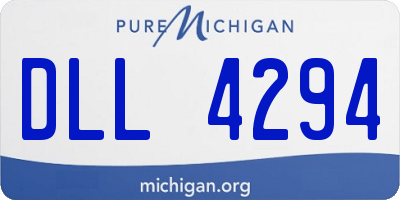 MI license plate DLL4294