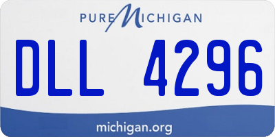 MI license plate DLL4296
