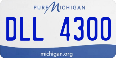 MI license plate DLL4300