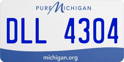 MI license plate DLL4304