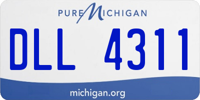 MI license plate DLL4311