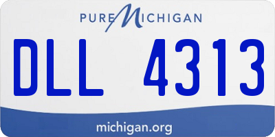 MI license plate DLL4313