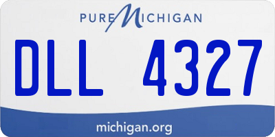 MI license plate DLL4327