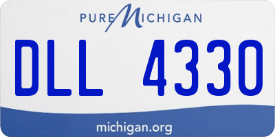MI license plate DLL4330