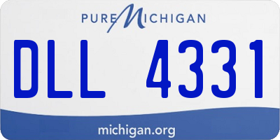 MI license plate DLL4331