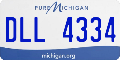 MI license plate DLL4334