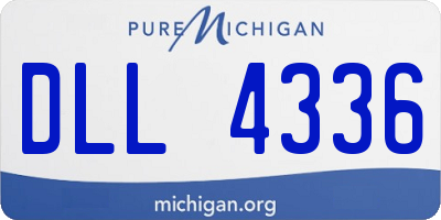 MI license plate DLL4336