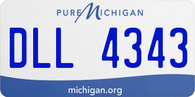 MI license plate DLL4343