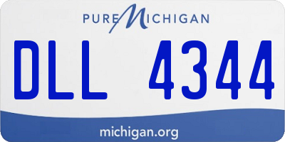 MI license plate DLL4344