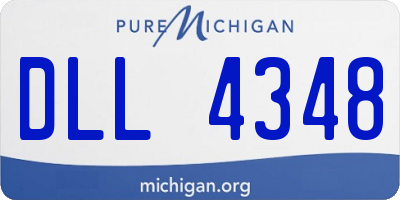 MI license plate DLL4348