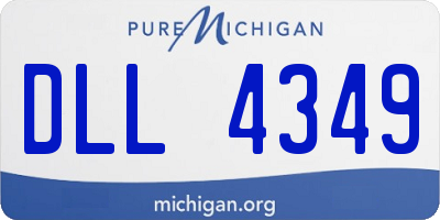 MI license plate DLL4349