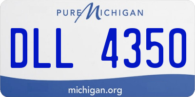 MI license plate DLL4350