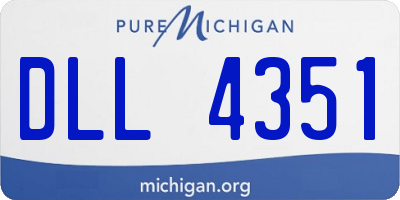 MI license plate DLL4351