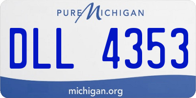 MI license plate DLL4353