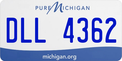 MI license plate DLL4362