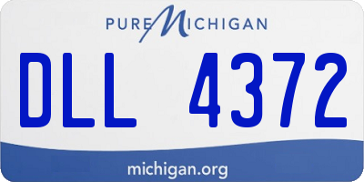 MI license plate DLL4372