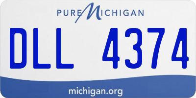 MI license plate DLL4374