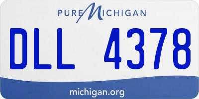 MI license plate DLL4378