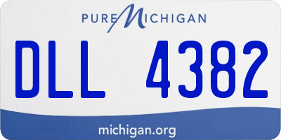 MI license plate DLL4382
