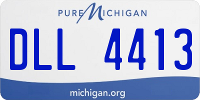 MI license plate DLL4413