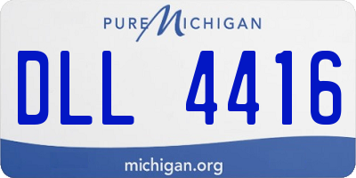 MI license plate DLL4416