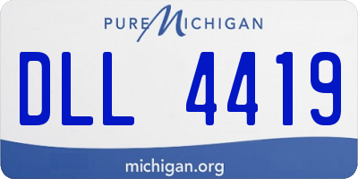 MI license plate DLL4419